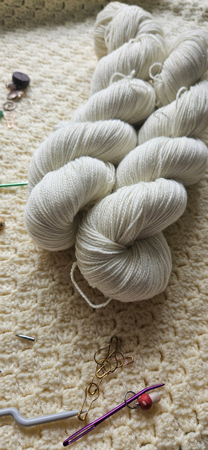 Ufarvet Glitter Sock Sølv