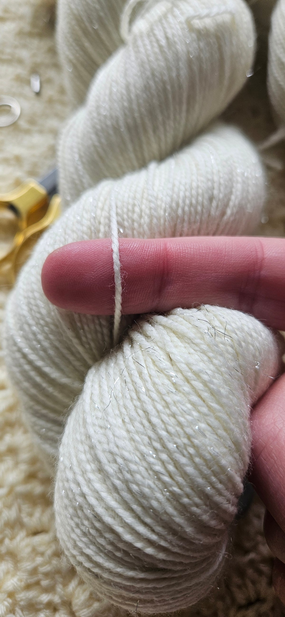 Ufarvet Glitter Sock Sølv