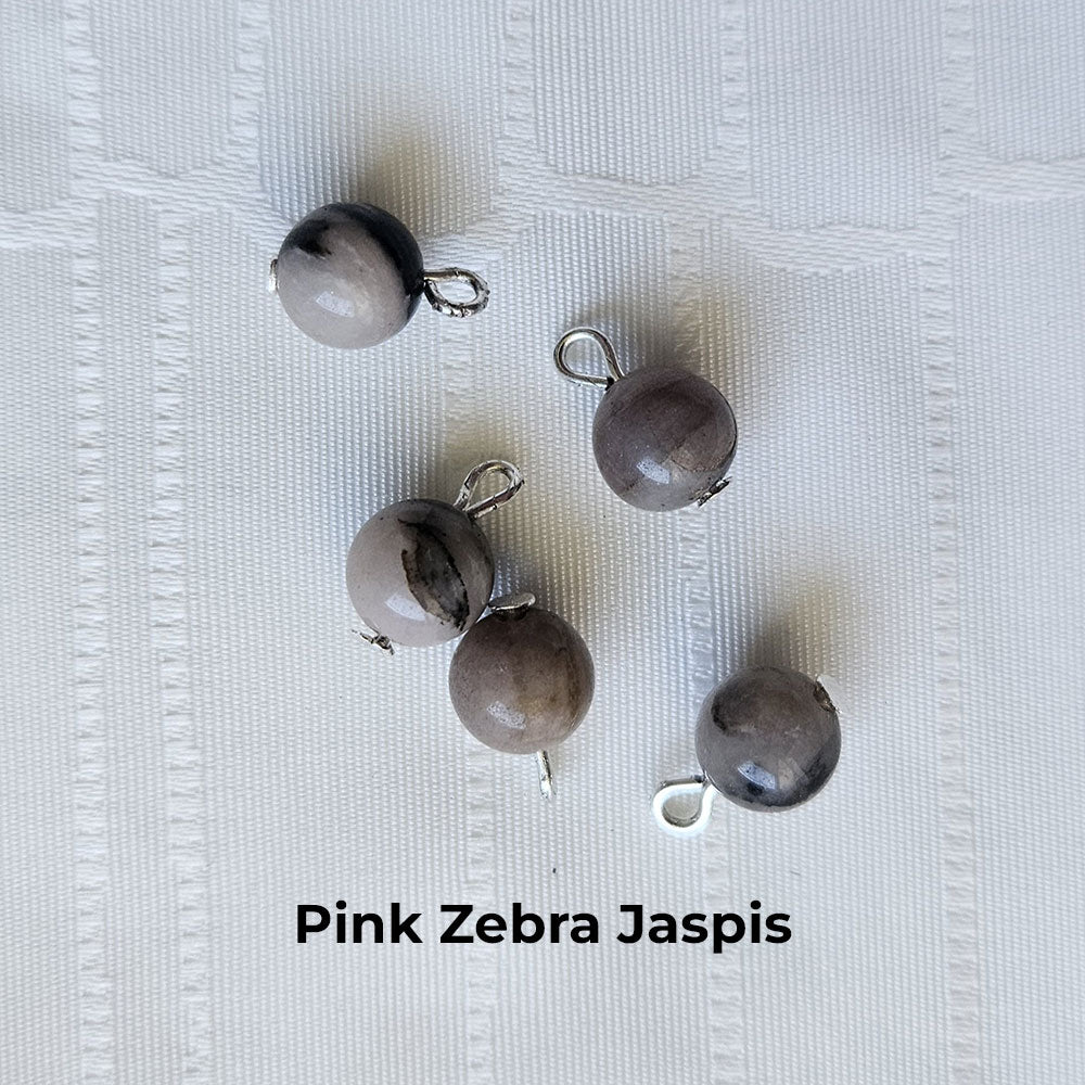 Knitted fish with 10 rings and semi-precious stones