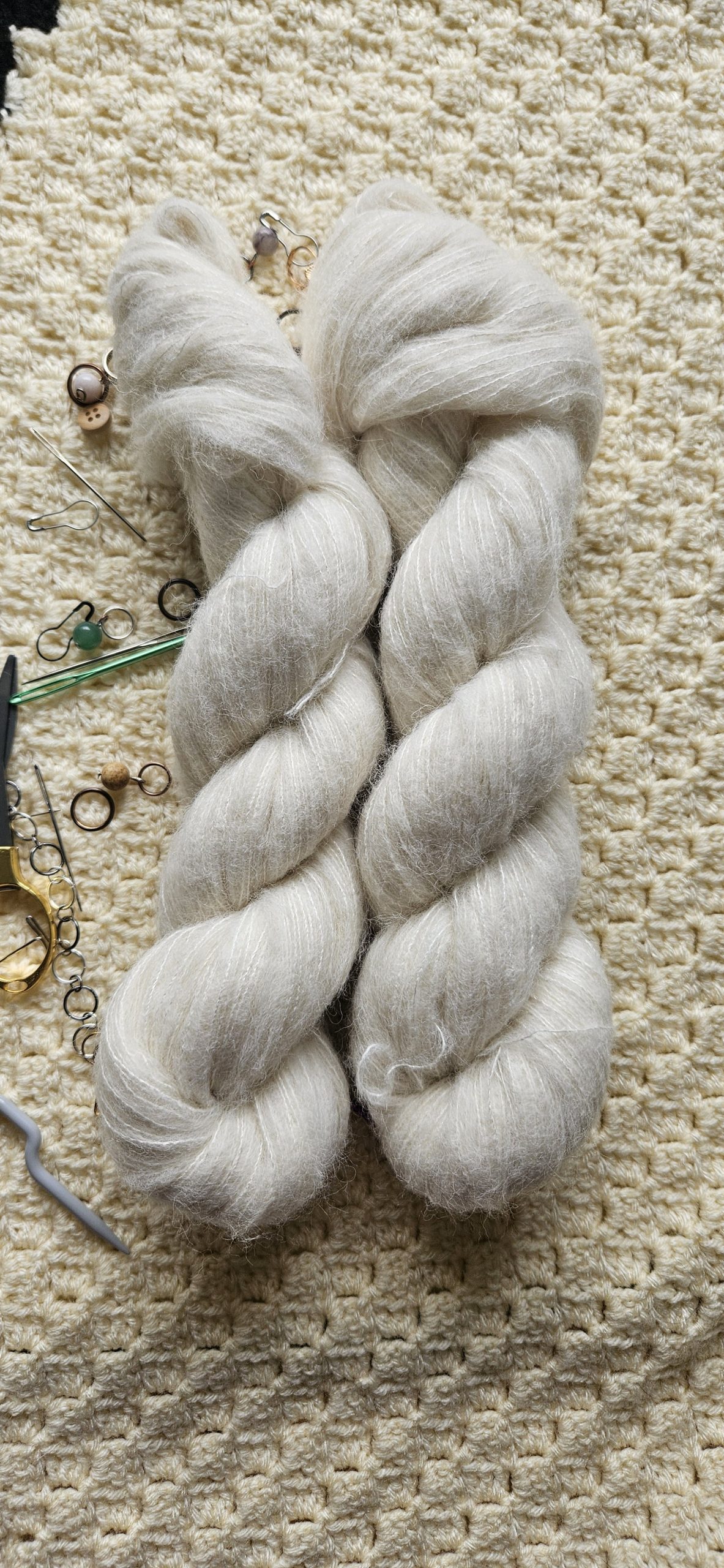 Ufarvet Alpaca Silk Lace - Billede 4